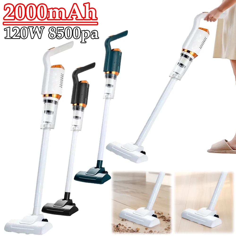 Handheld Vacuum Cleaner 120W 8500pa Wireless Vacuum Cleaner Household CarPortable Dual Purpose Mop Vacuum Cleaner Sweeper