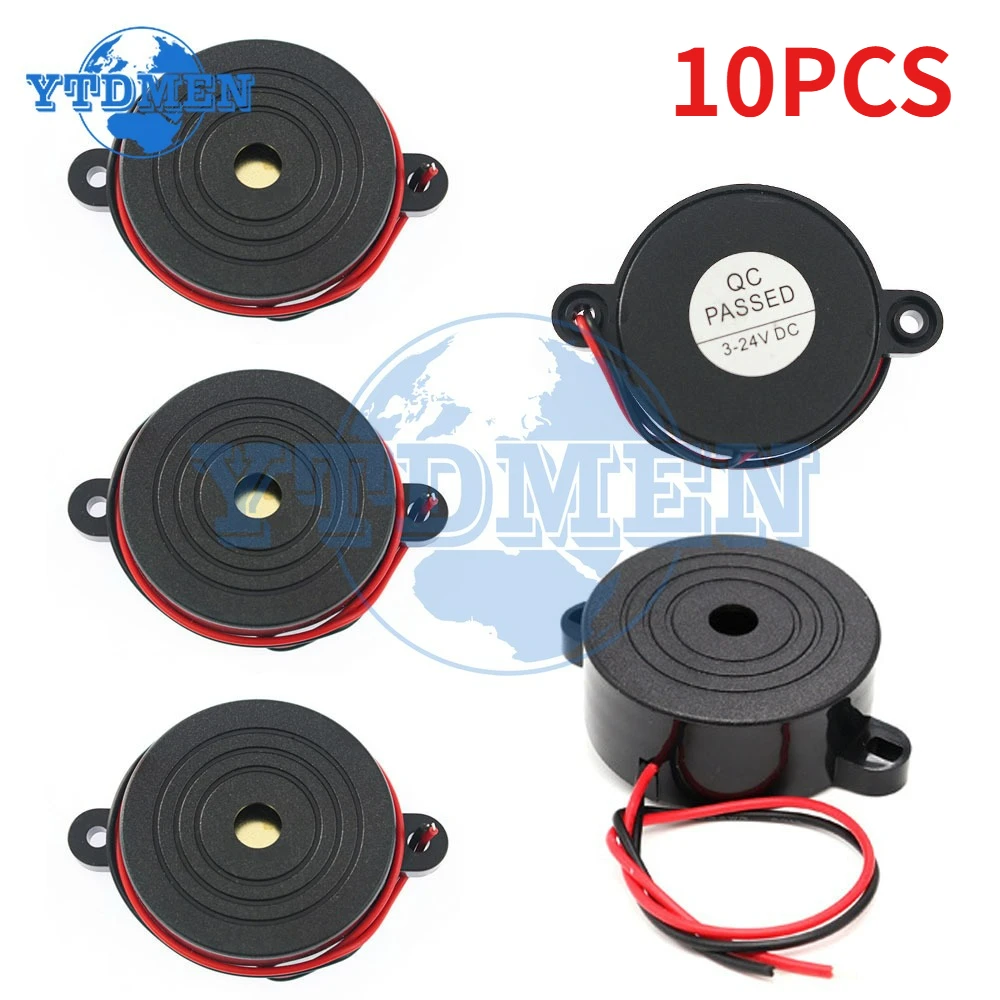 10 個 4216 ブザー高デシベル DC 3-24V 連続サウンダー アクティブ圧電ブザー 42*16MM 圧電ブザーキット