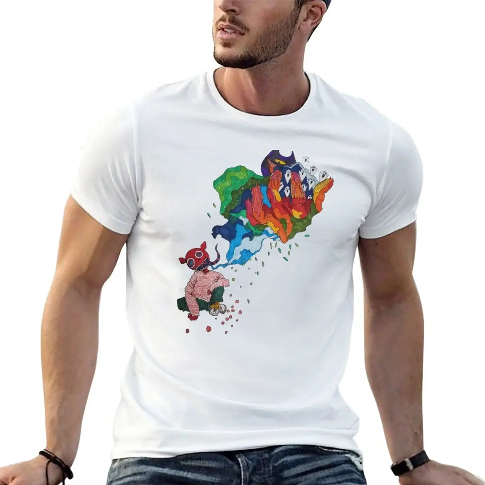 blotter demon T-Shirt baggy shirts shirts graphic boys animal print plus size tops mens clothes