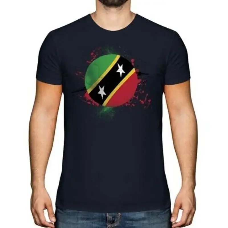 Heiliger Kitts Nevis Fußball Herren TShirt Weltmeisterschaft Sport