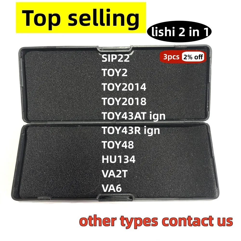 Lishi 2 in 1 Tool SIP22 TOY2 TOY2014 TOY2018 TOY43AT ign TOY43R ign TOY48 HU134 VA2T VA6 TOP SELLING types