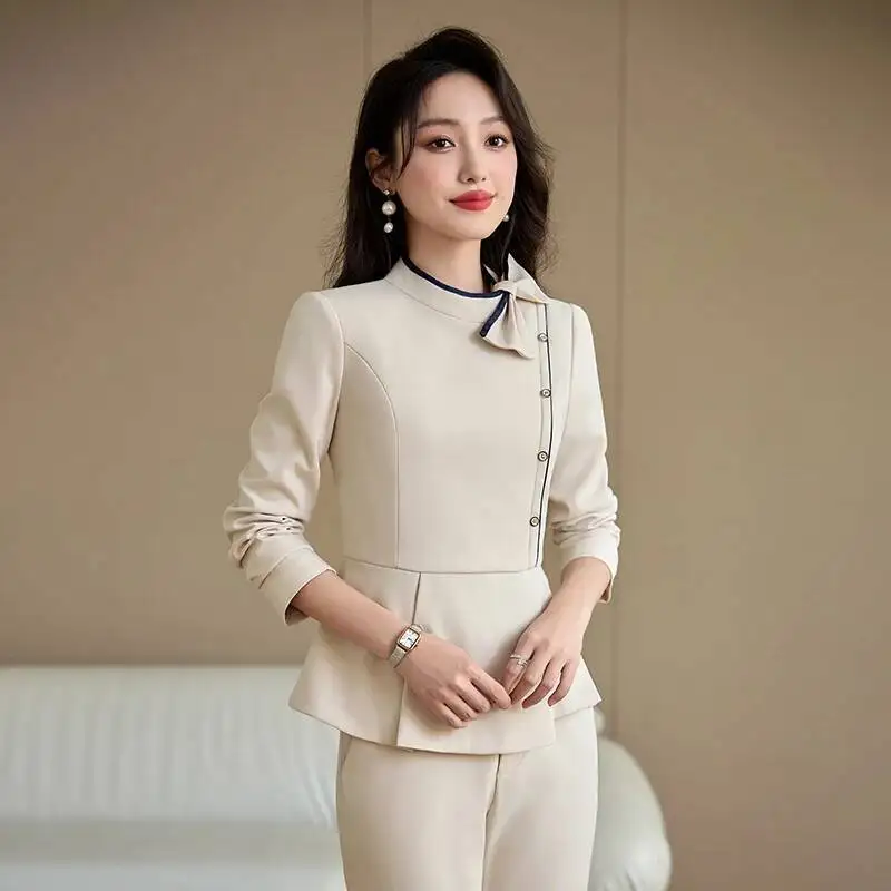 

Fashion Elegant Styles Formal Pantsuits for Women Office Professional Career Interview Trousers Set Business Blazers Outfits Set