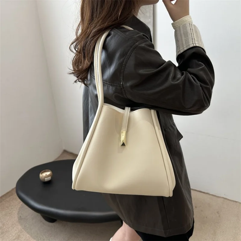 Роскошная женская повседневная винтажная кожаная сумка-тоут, модная пригородная классическая элегантная женская простая модная сумка через плечо