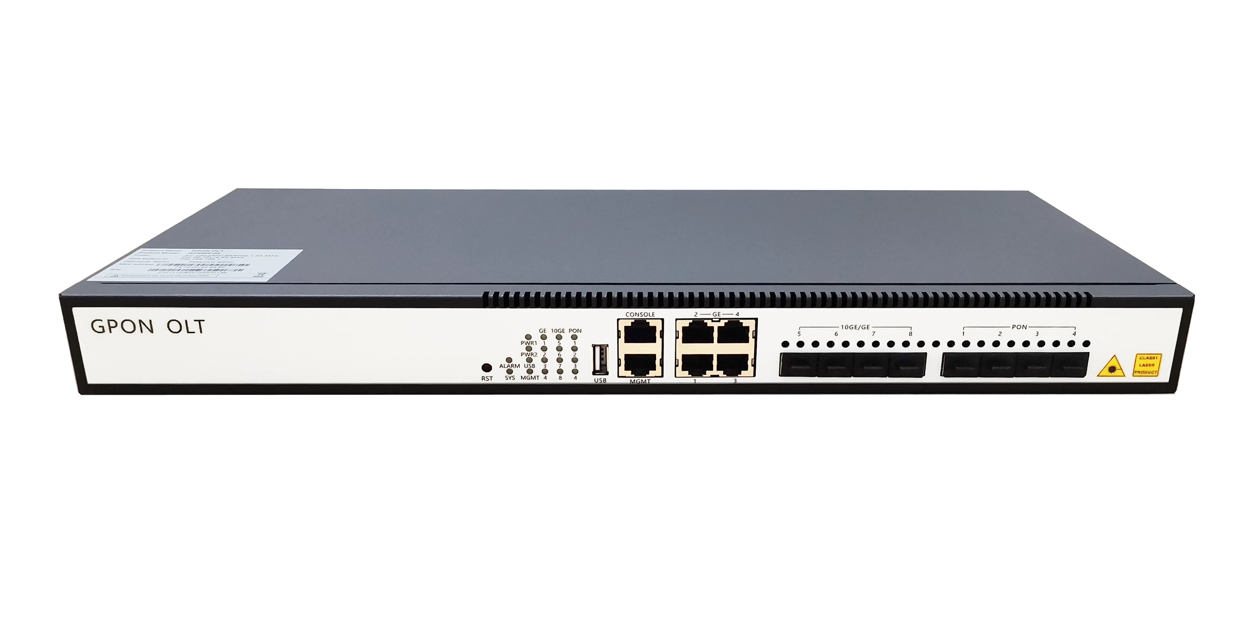 GPON OLT GP5800-04 4 port C ++ module Opitcal Line Termina 10GE uplink supports WEB management