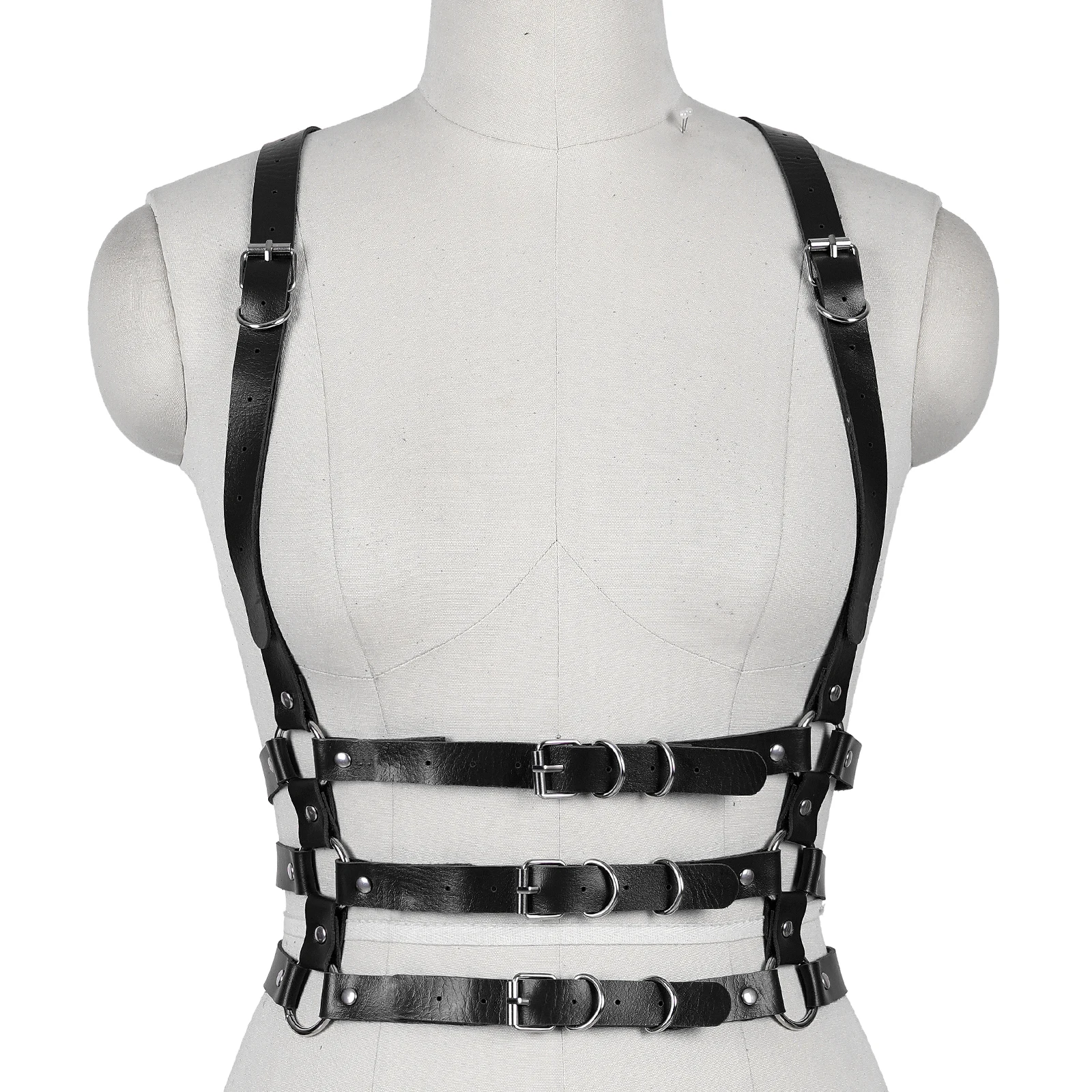 

Women Bondage Harness Body Sexy Lingerie Bdsm Garter Belt Punk Gothic Erotic Chest harness Leg garter Fetish Suspender Slave Bre