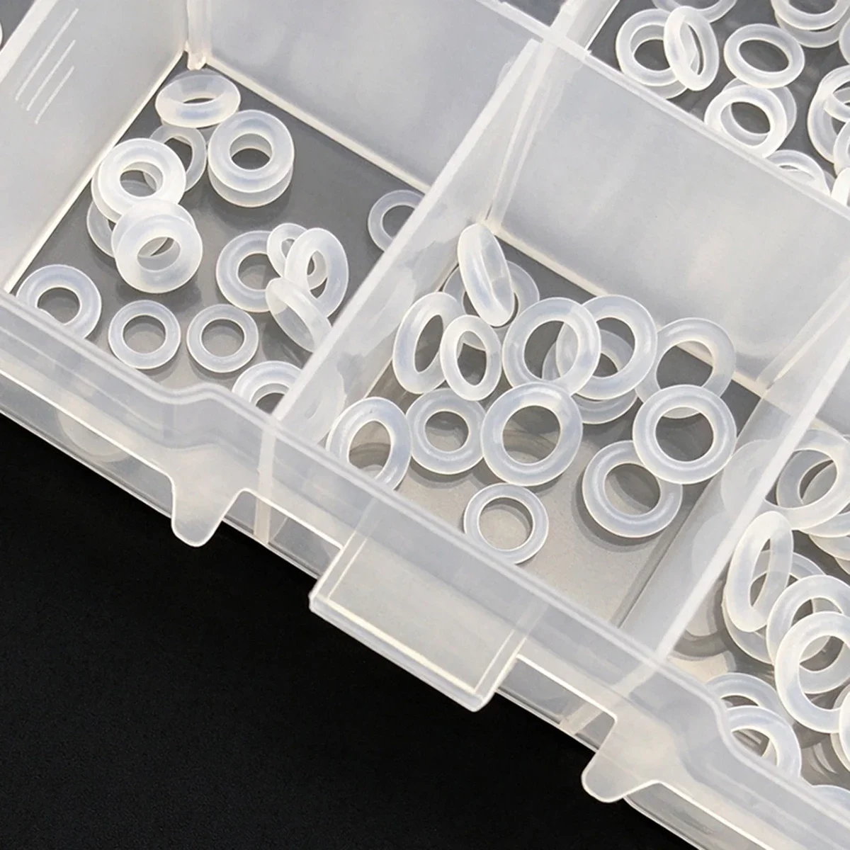 250 Pieces of White Silicone Sealing O-ring Kit CS1/1.5mm, Resistant to High Temperature, Oil and Aging, Pipeline Sealing Kit.