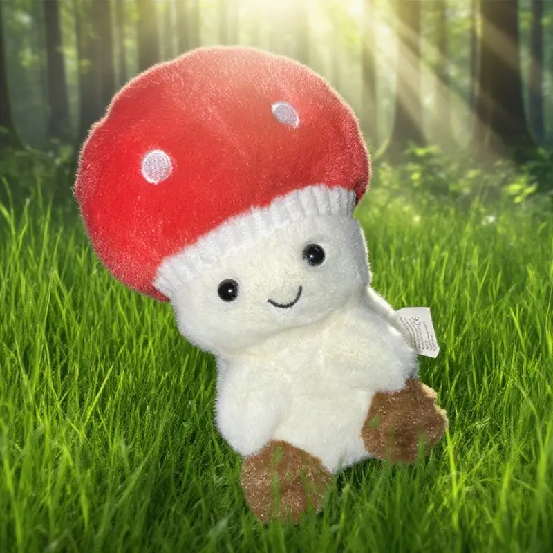 

22*20cm Plush Mushroom Toys Kawaii Red White Plants Stuffed Plush Cartoon Toys for Boys Girls Birthday Christmas Gifts