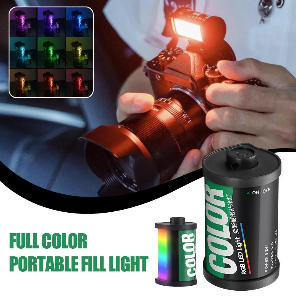 Flash Full Color Portable Fill Light 400-750NM Multi-color Temperature Adjustment Long Battery Life  Photography Accessories