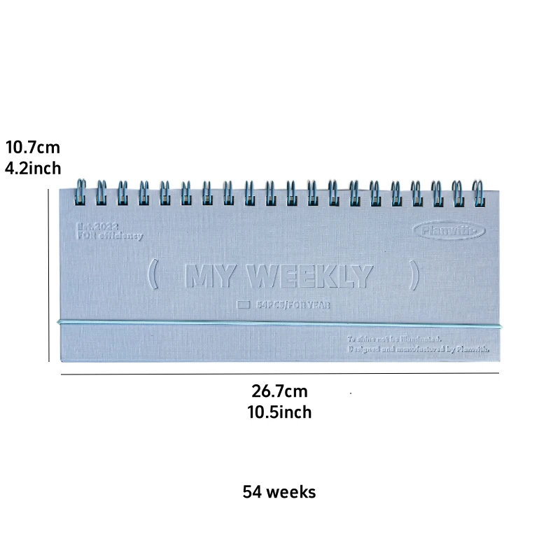 One Year Weekly Plan Book Bungle Cord Hard Cover 54 Weeks Table Checklist Diary Memo To Do List Schedule School Gift F7638