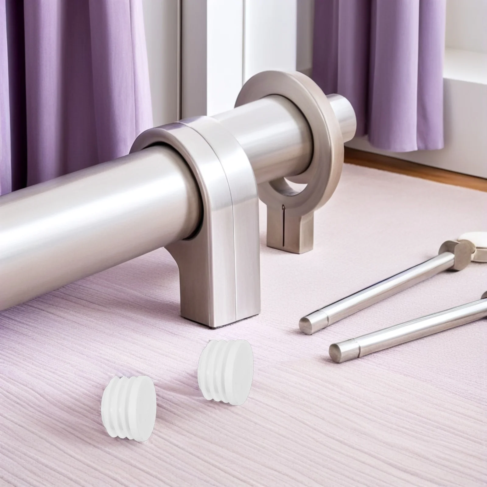 60 szt. Okrągłe zaślepki do rur, plastikowe końcówki, białe, do mebli, nóg krzeseł, rur, zaślepki do otworów, pyłoszczelne, nowoczesny wystrój