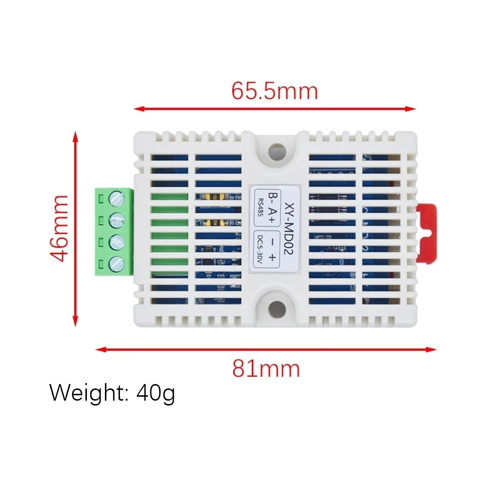 Imagem -02 - Temperatura e Umidade Transmissor Rs485 Serial Temperatura Xy-md02 Sensores Modbus Rtu Módulo Aquisição Sht20