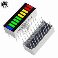 10 grid digital segment LED light bar super bright 2 red+3 yellow+4 green+1 blue light flat tube B10BRYGB