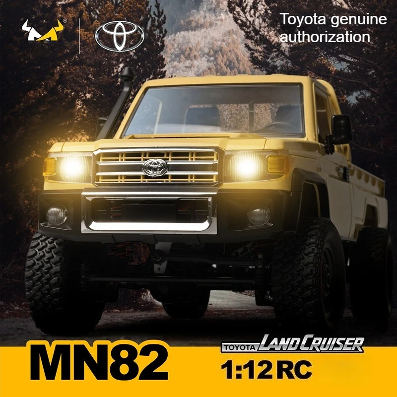 

Luxury Gift: MN82 1:12 Retro RC Truck - LC79 Simulation. 4WD, LED Lights, 2.4G.RTR Off-Road Climbing Toy.Pro Remote Control Car.