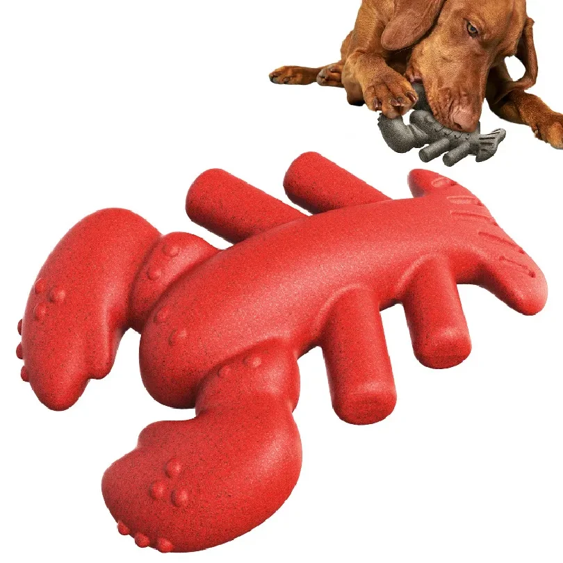 Simulated Lobster Shaped Durable Dog Chew Toy Teeth Cleaning Molar Stick Interactive Boredom Relief Pet Chewing Accessory