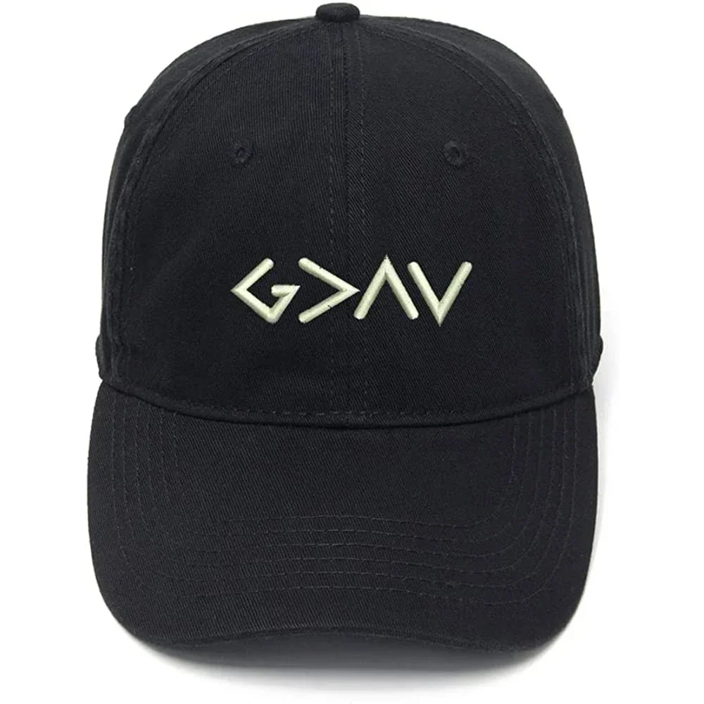 

Lyprerazy Men's Baseball Cap God is Greater Embroidery Hat Cotton Embroidered Casual Baseball Caps