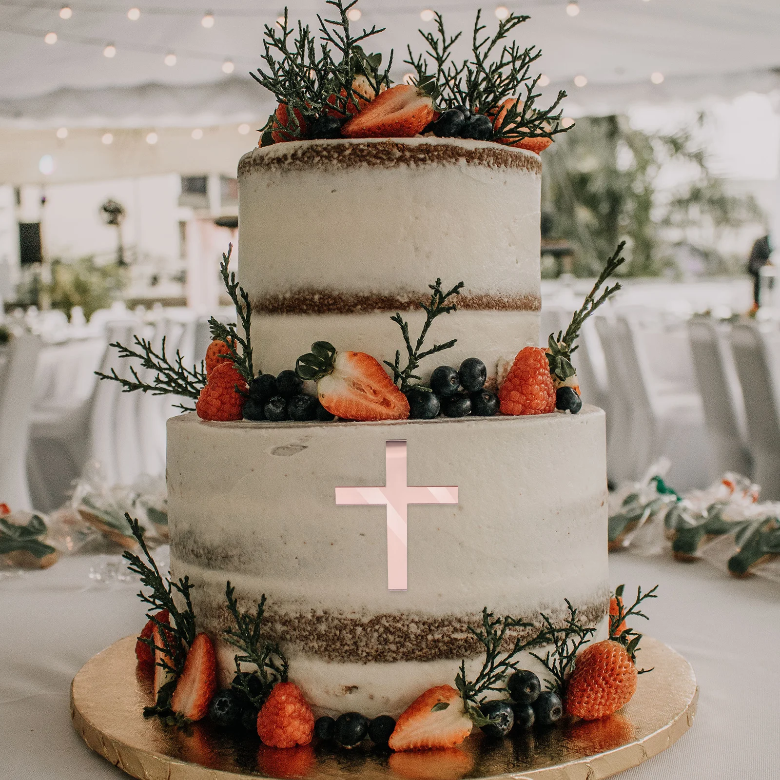 

10Pcs Cross Cake Ornaments Acrylic Cross Topper for Baby Shower Baptism First Communion Wedding Birthday Party