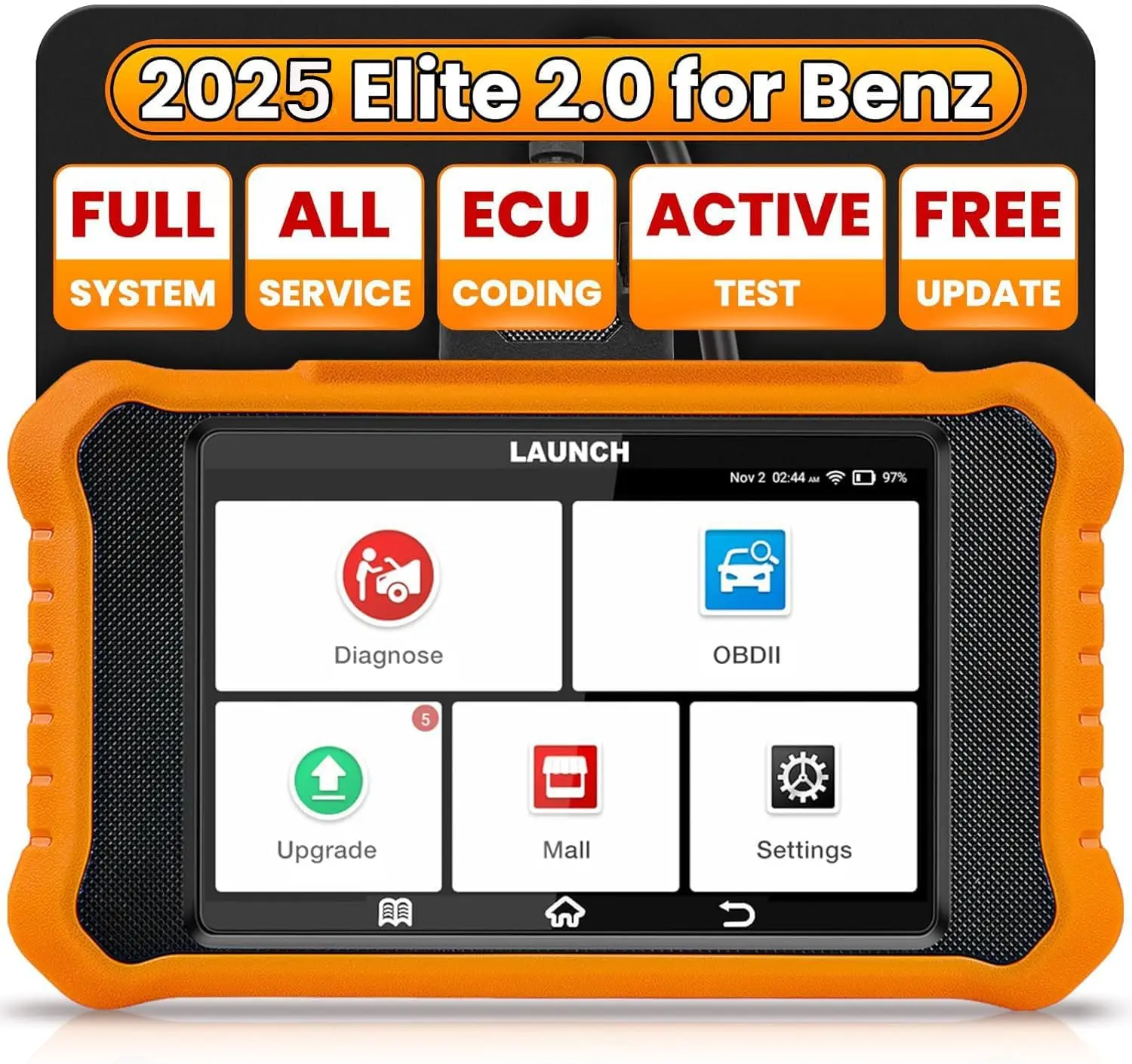 

LAUNCH Creader Elite V2.0 fit for Mercedes-Benz MB Sprinter Maybach Bi-Directional Scan Tool, OBD2 Scanner, Full System Diagnost