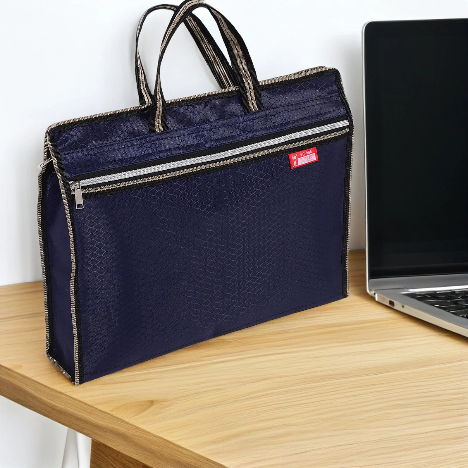 Large Capacity Waterproof Oxford Document Bag Briefcase File Folder Laptop Bag For Business Travel Storage Tote Mens Handbag