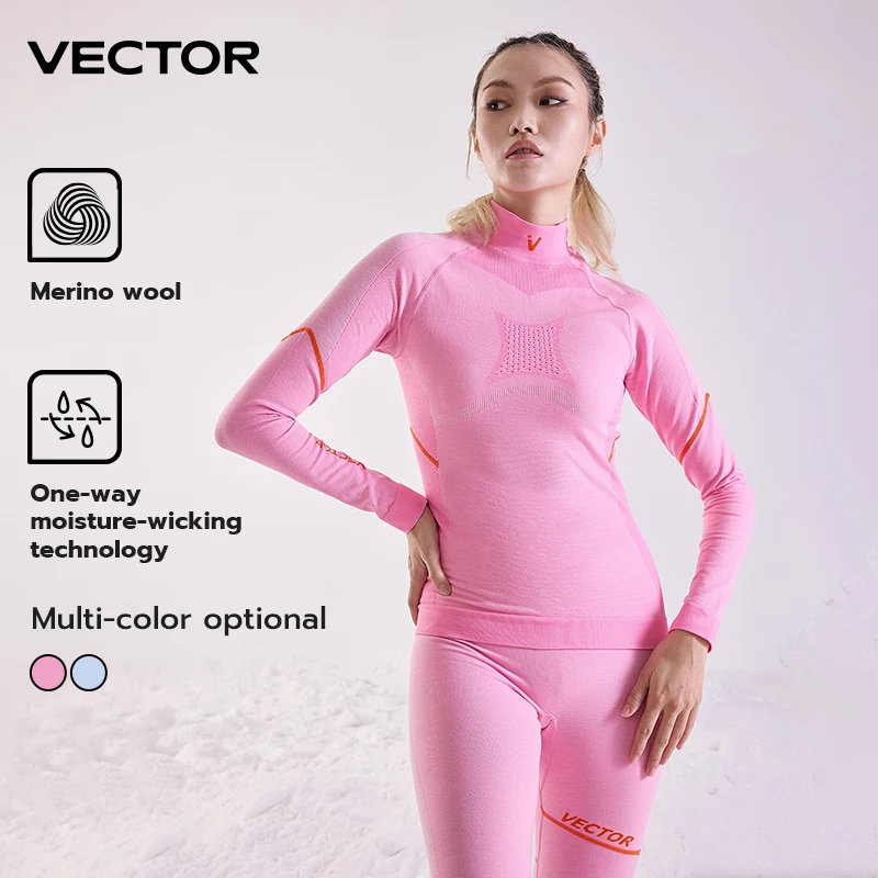 

VECTOR Brand Women's Wool One-piece Woven Thermal Underwear, Moisture Wicking and Temperature Locking Quick Drying Top and Pants