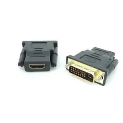 DVI 24 + 1 Pin kompatybilny z wtyk męski do HDMI kabel przedłużający konwerter Adapter żeński do laptopa 1080p