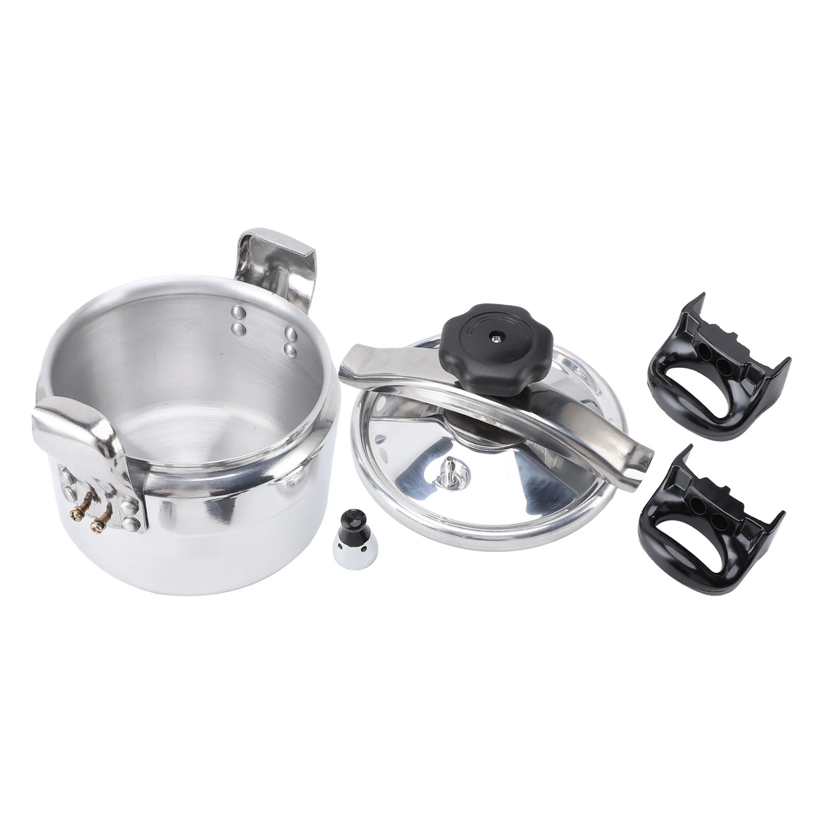 Pressure Cooker Universal Compound Bottom Easy to Open and Close Aluminium Pressure Canner for Gas Cooktops Flat Top Cooktops