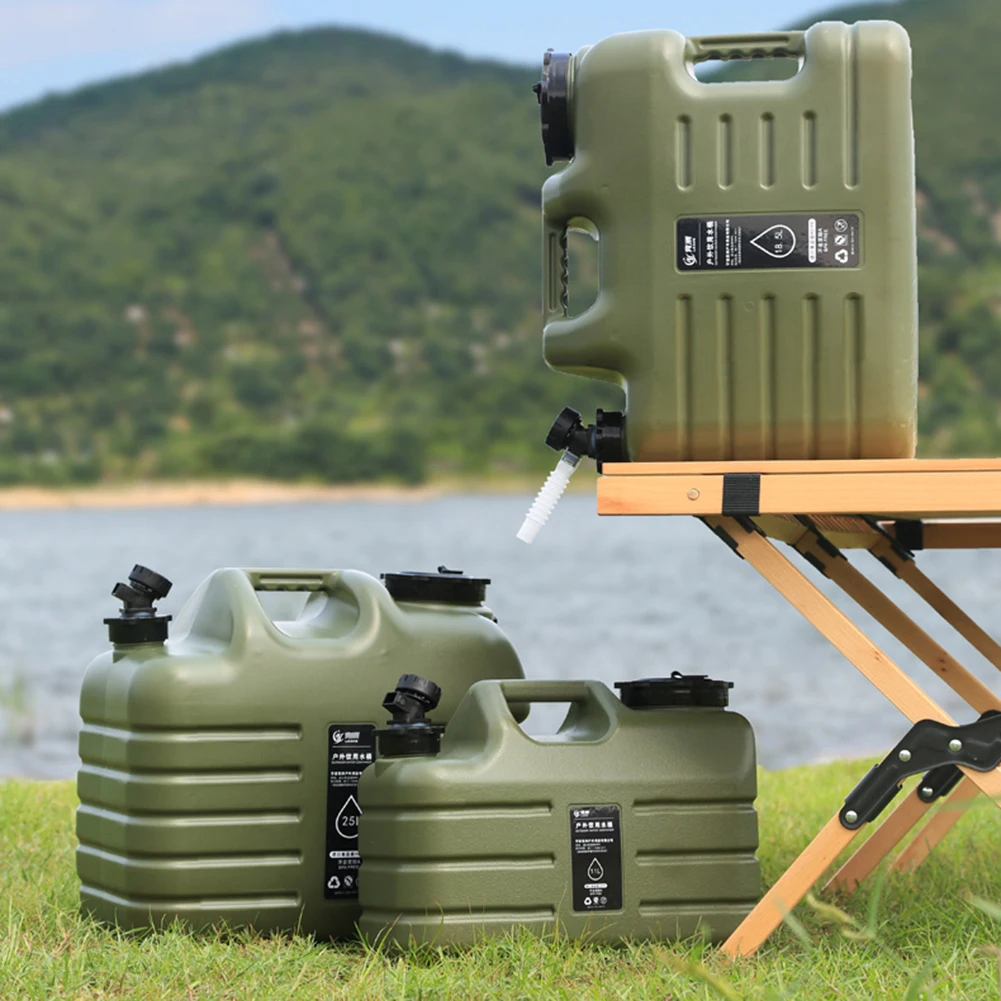 10-25L دلو للماء في الهواء الطلق سعة كبيرة حاوية أكياس المياه المحمولة مع صنبور القيادة خزان المياه للنزهة المشي لمسافات طويلة #4