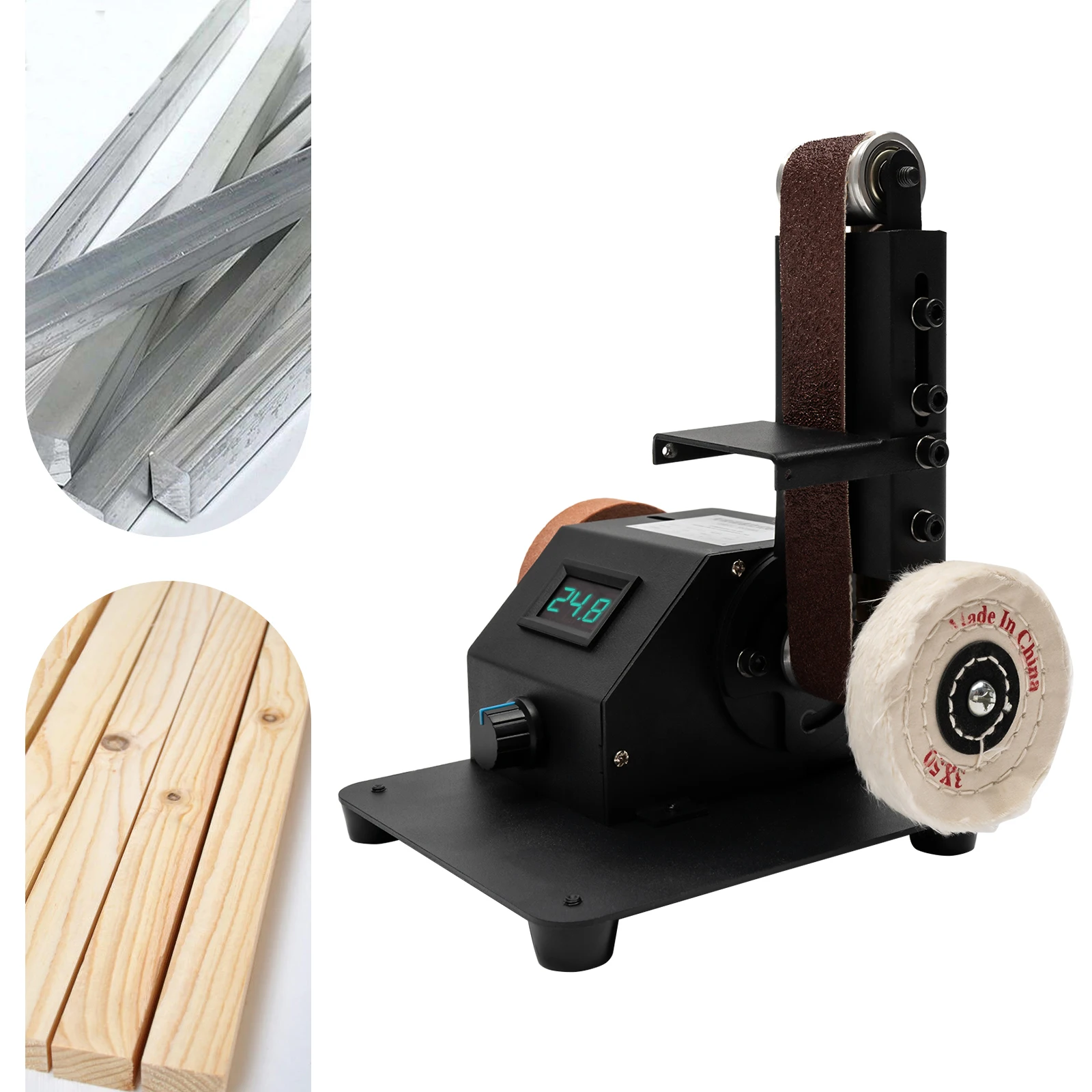 Electric Mini Belt Sander DIY  Electric Belt Sander for Knife Making Upgrade Knife Sharpening Belt Sander for Wood Metal Knife.