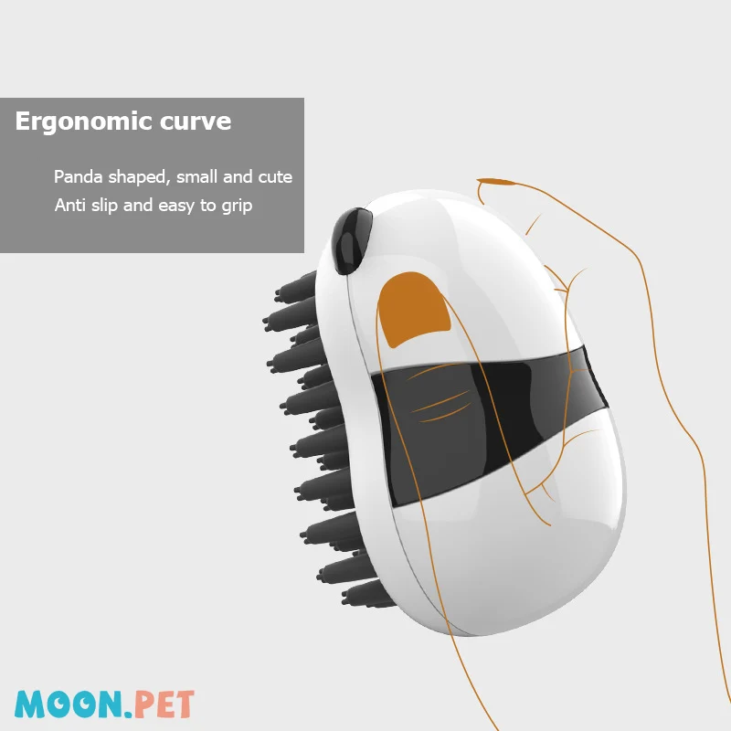 

Pet Shower Brush Panda Style Dual-purpose Cat And Dog Massage comb Enhanced Foam Environmentally Friendly Materials