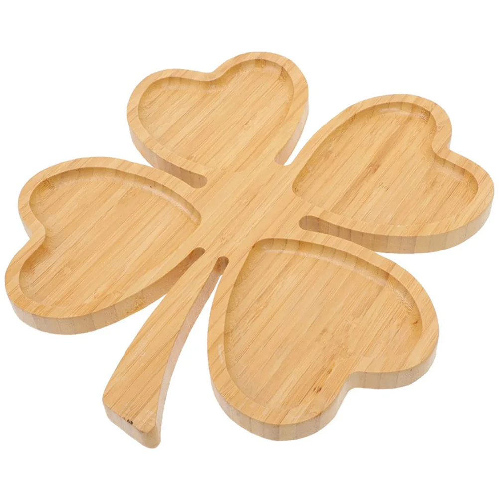 

Sturdy Bamboo Serving Tray Fruit Storage Plate Household Food Tray Desktop Decor Party Wedding Gift