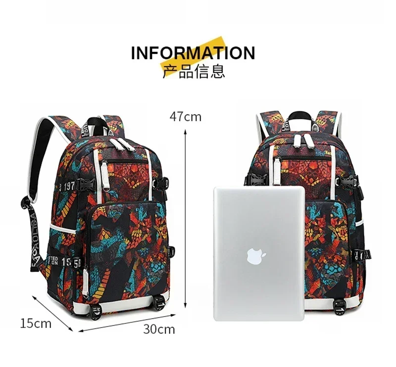 3Dスフィンクス猫漫画スクールバッグバックパックティーンエイジャー向け15.6インチバックパック男性ブックバッグ新学期バッグパックギフト