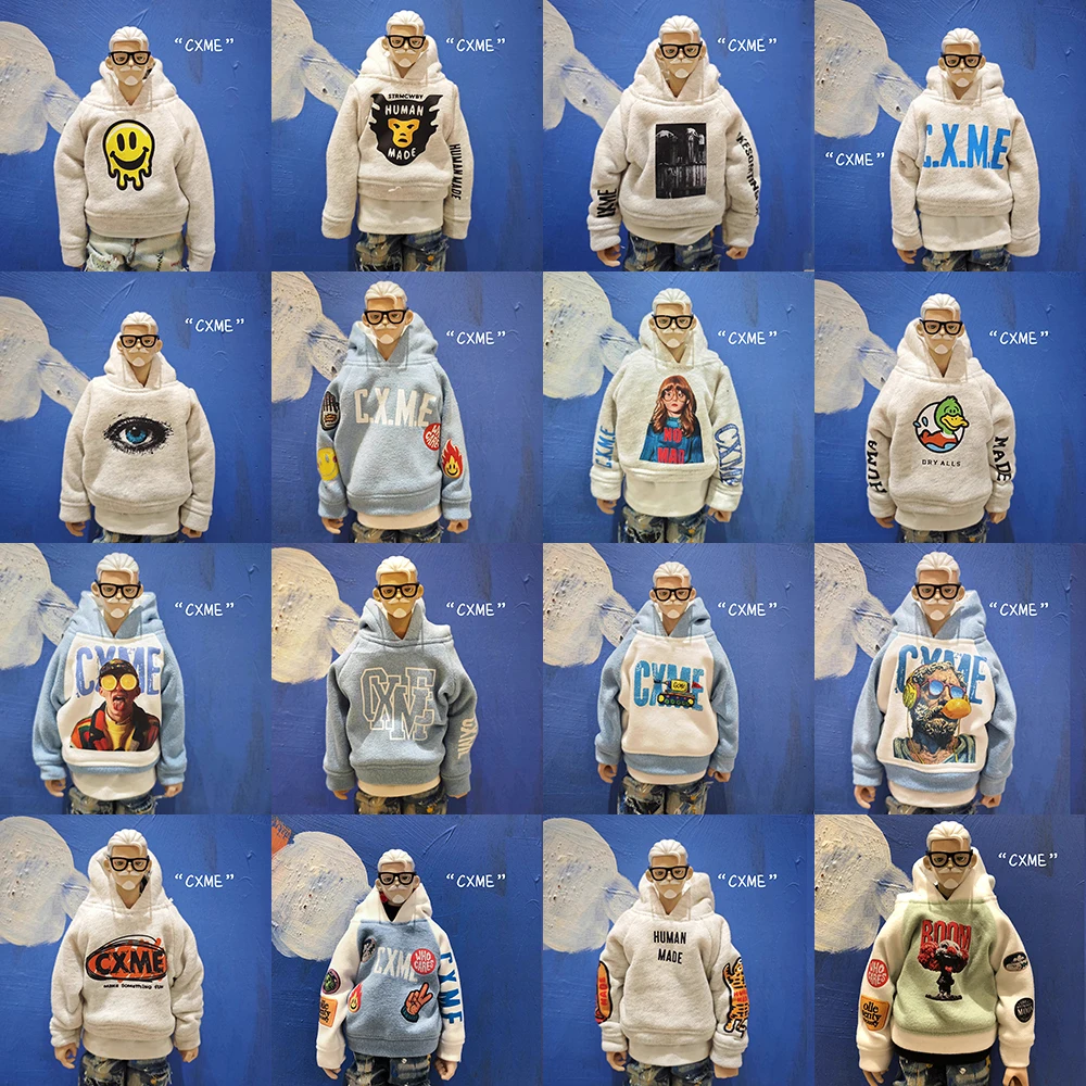 

1/6 Scale Male Soldier Trench Oversize Hoodies Pullover Hooded Loose Sweatshirt for 12in BJD OB MAF Action FIgure Model Toys