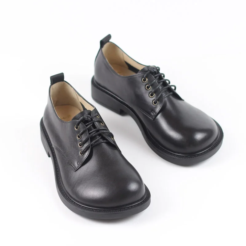Big head style cowhide women\'s shoes real leather shoes