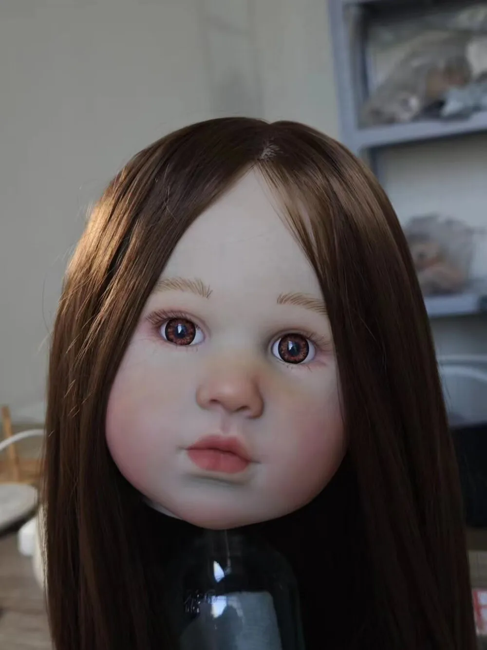 30in Toddler Reborn Baby Doll Painted With Limb And Body Rooted Hair Realistic Girl Cloth Body