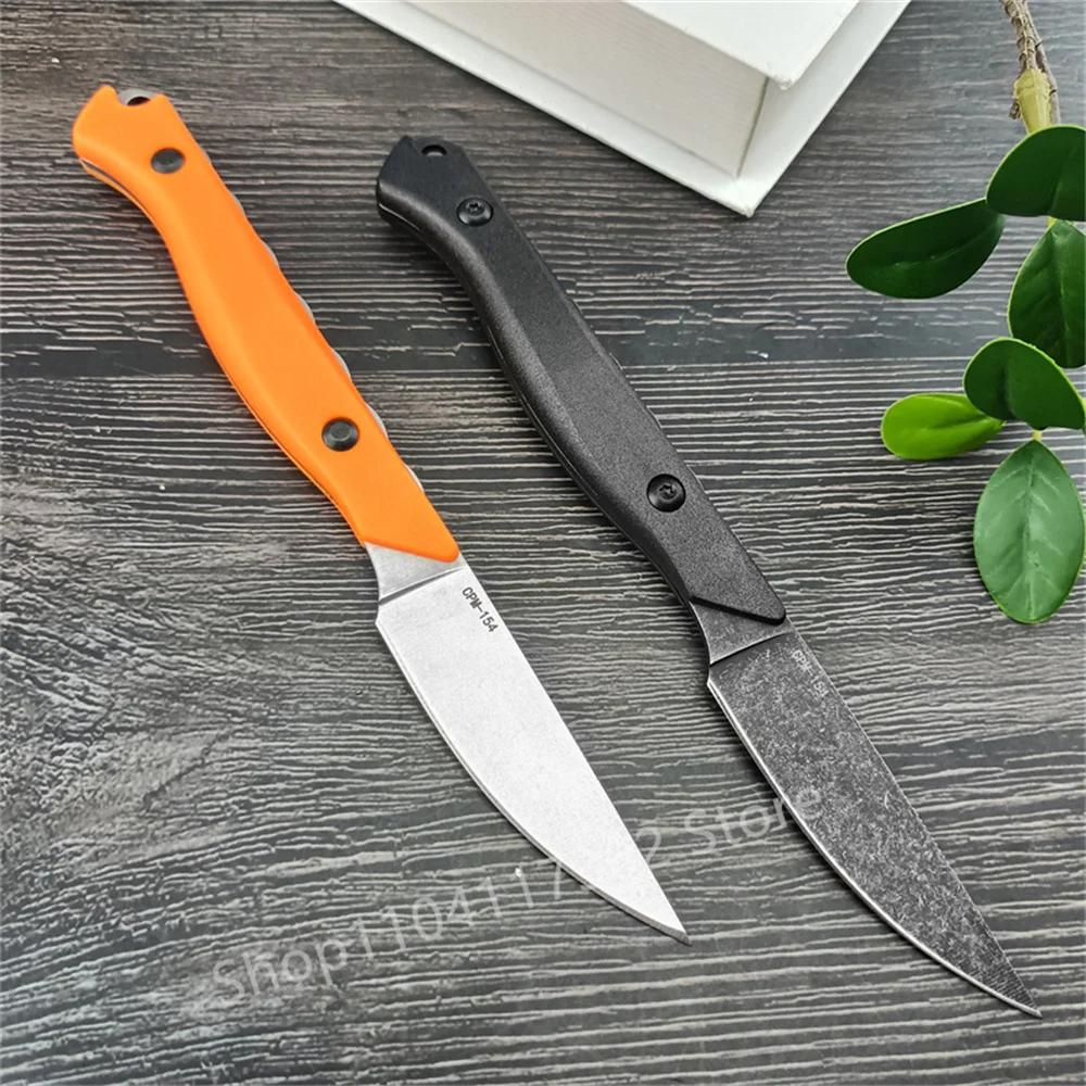 High Quality G10 BM 15700 Flyway Fixed Blade Knife Stonewashed Straight Knife Black/Orange Outdoor Tactical Survival Tools