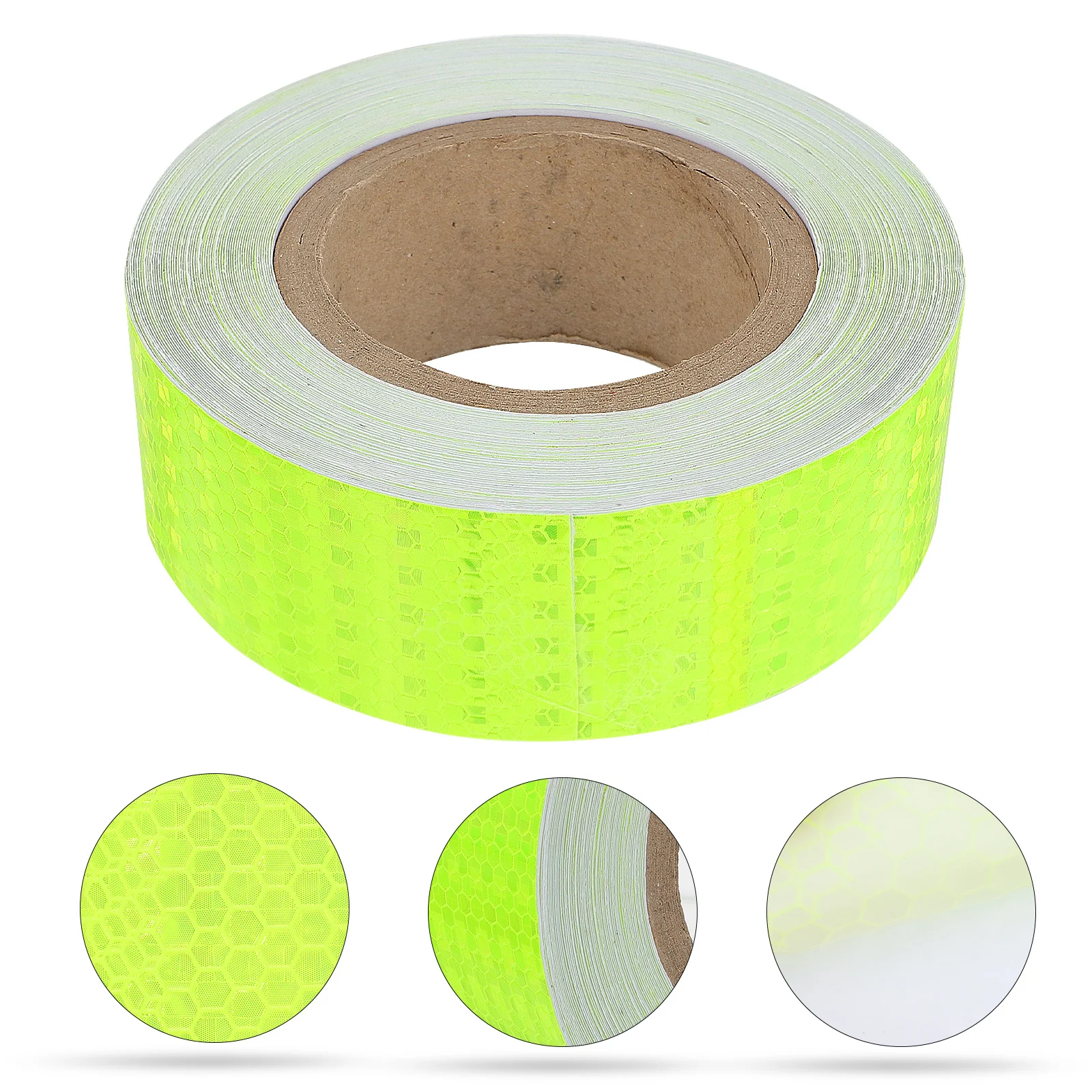 Solid Color Reflective Safety Warning Tape Hexagonal Honeycomb Pattern Weatherproof Vehicle Road Marking Night Fluorescent Tape
