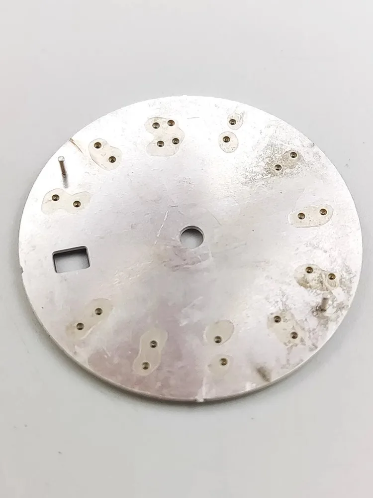 白い滅菌テキストウォッチダイヤル、変更されたアクセサリー、青いダイヤル、新しい、nh35a、29.8mm