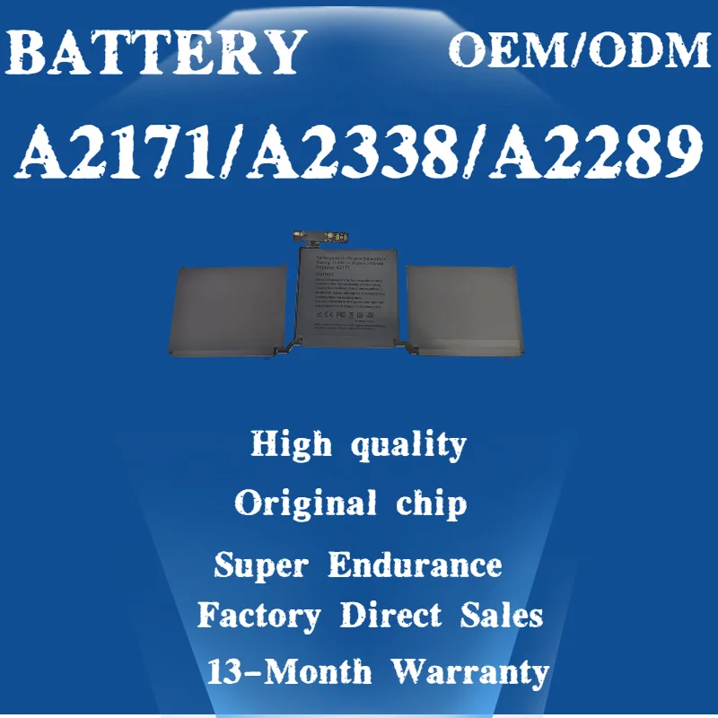 Factory Direct Sale A2171 Laptop Battery for Apple MacBook Pro Retina 13.3'' A2159 2019 year 13 inch With Tools A2289 A2338 2019