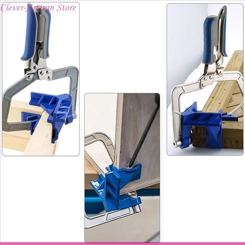 

E06B Auto-adjustable 90 Degree Woodworking Clamp for Woodworking Carpenter Anti-skid