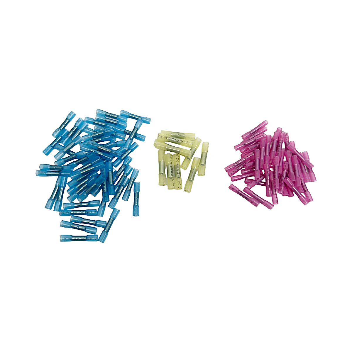 100 قطعة/الحقيبة سيارة الحرارة يتقلص كتل طرفية 22-10 لون مزيج سلك مقاوم للماء طقم توصيل معزول الكهربائية تجعيد موصل