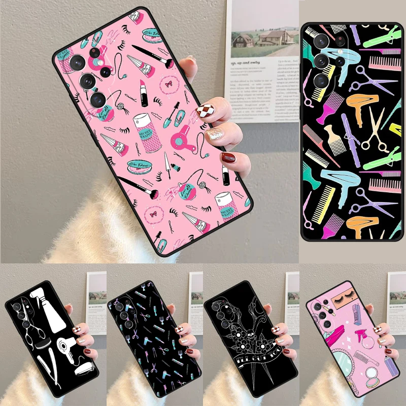 Cover For Samsung Galaxy S24 Ultra S21 S22 S8 S9 S10E Note 10 20 Plus FE S23 Hairdresser Hair Dresser Haircutter Phone case