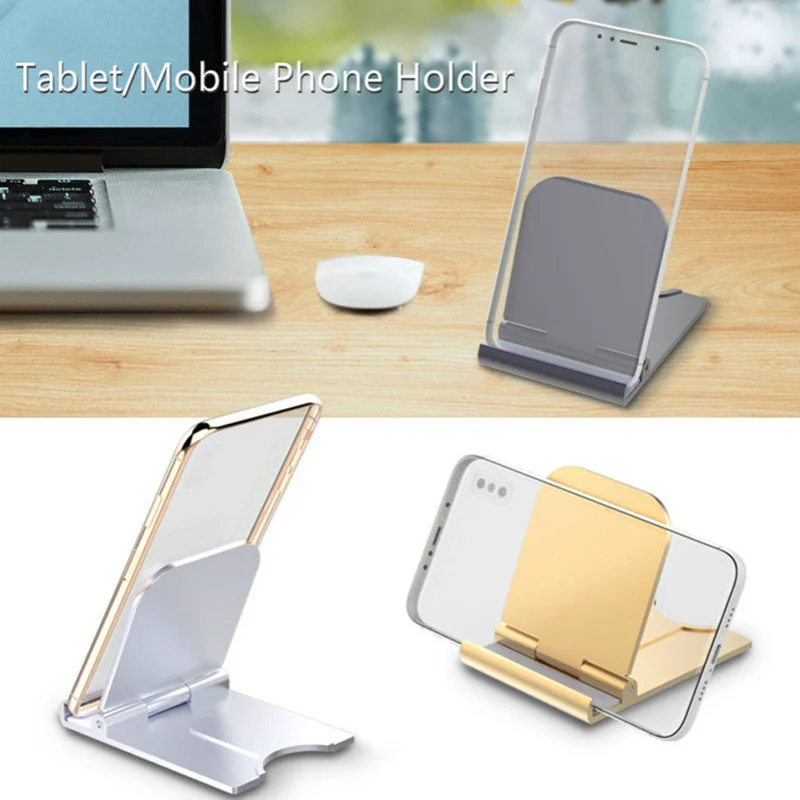 Ultra Thin Stent Accessories Mobile Phone Holder Stand Foldable Portable Smart Phone Tablet Holder ABS Phone Mount Kickstand