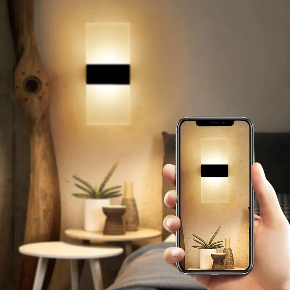 2 PCS Nordic Rechargeable Wall Lamp Touch Switch 3 Types of Brightness Acrylic Night Lights 3600mah Battery For Bedroom Bedside