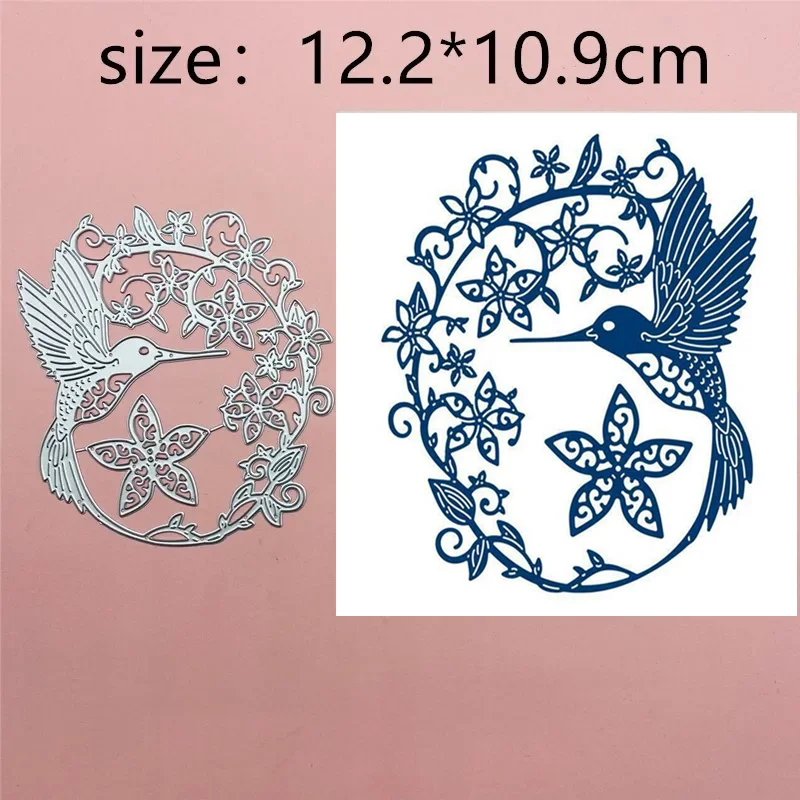 

Bird Flower Basket Metal Cut Dies Stencils for Scrapbooking Stamp/Photo Album Decorative Embossing DIY Paper Cards
