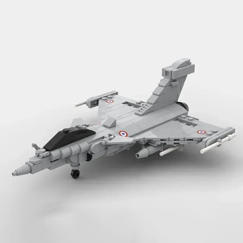 Military Model Moc Building Bricks 1:72 Scale Rafale C Model Fighter Technology Blocks Gifts Christmas Toys DIY Sets Assembly