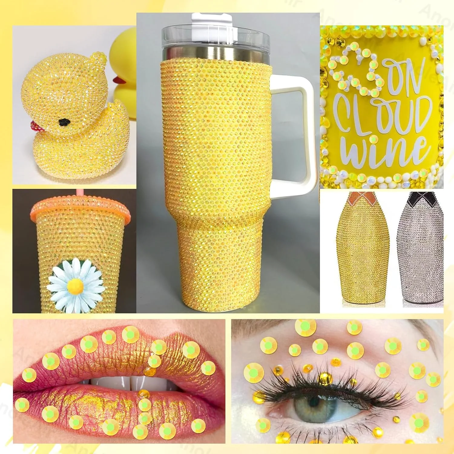 Resin Rhinestone Kuning Lemon, - Resin Art Quantity ulasan dan harga