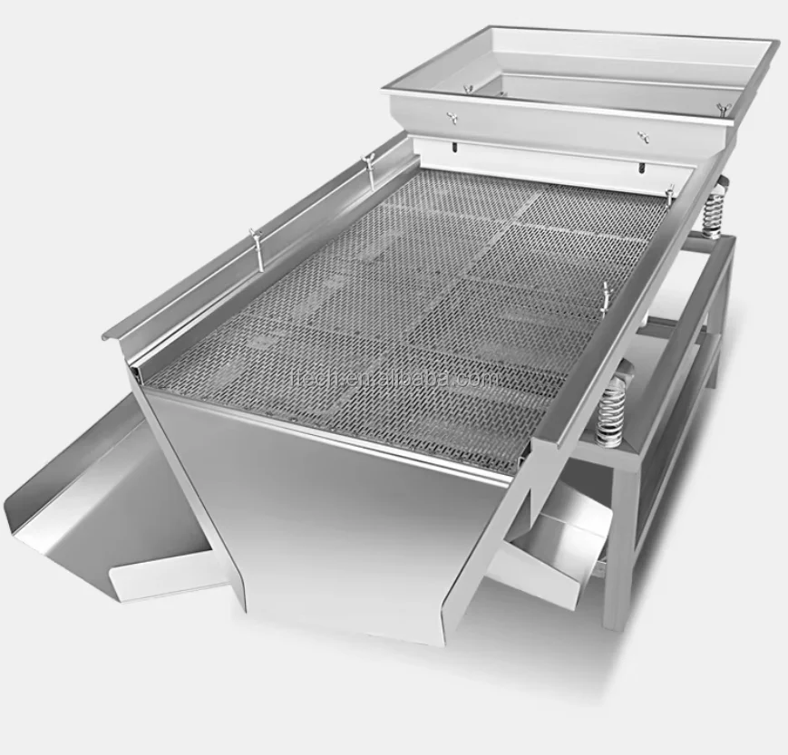 Stainless Steel Linear Vibrating Screen Vibrating Sieve Machine Vibrator for Industrial/Mineral Food Particle Separation