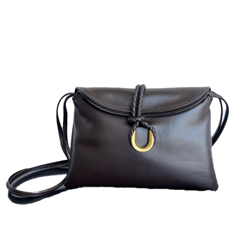 

New cowhide envelope, genuine leather women's handbag, Libeta woven commuting shoulder bag, crossbody bag