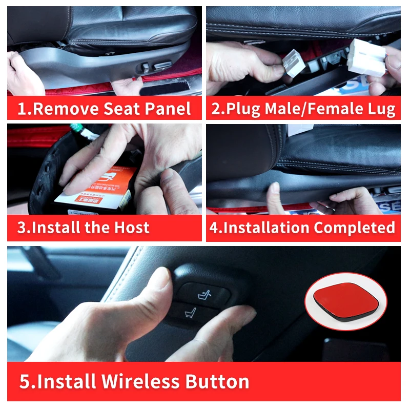 For Toyota 4Runner N280 2018-2023 Interior Modification Accessories 2022 2021 2020 2019 2018 Co-Pilot Seat Button Device Upgrade 6