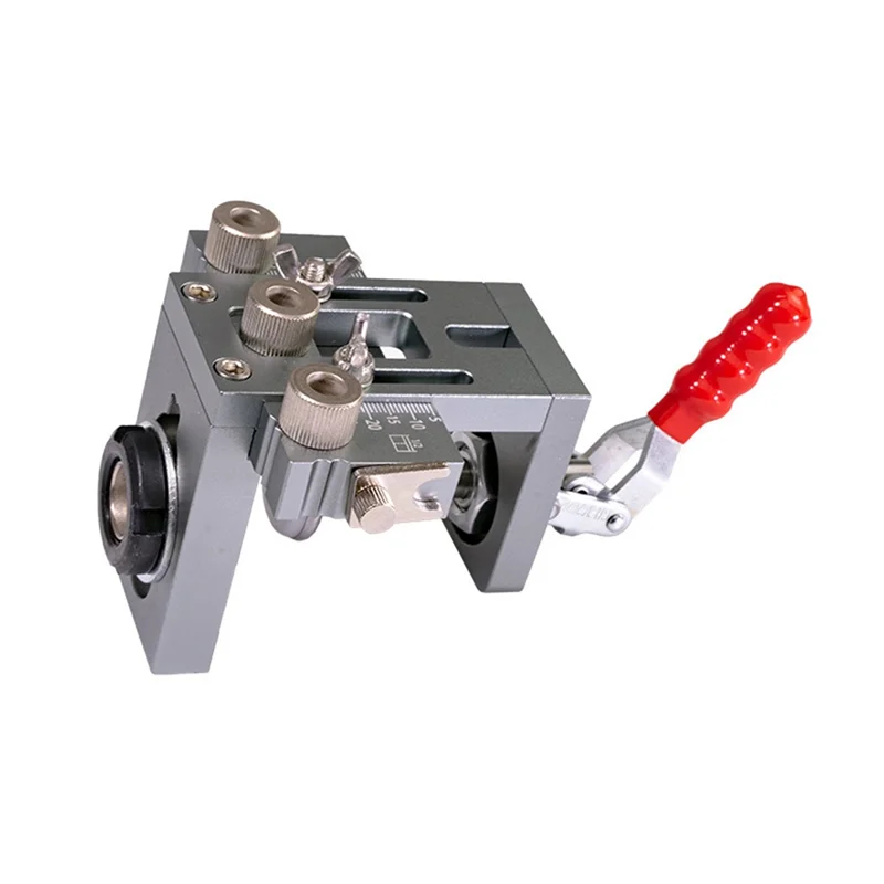 

High Quality-Woodworking Dowelling Jig Kit Adjustable 3 In 1 Wood Drilling Guide Puncher Locator Wood Hole Opener Carpentry DIY