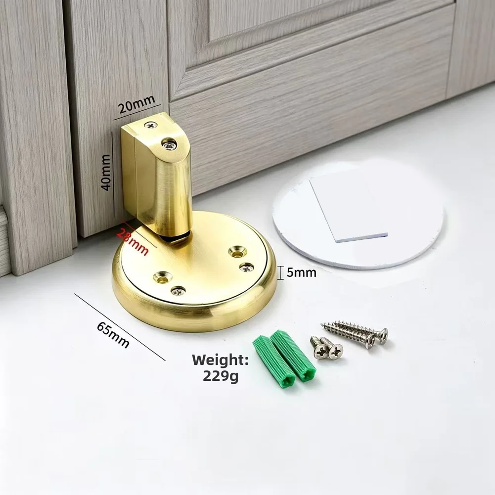 

Adjustable Magnetic Door Stop Zinc Alloy for Residential Commercial Use No Drilling Required 10x7x7cm Anti-Collision